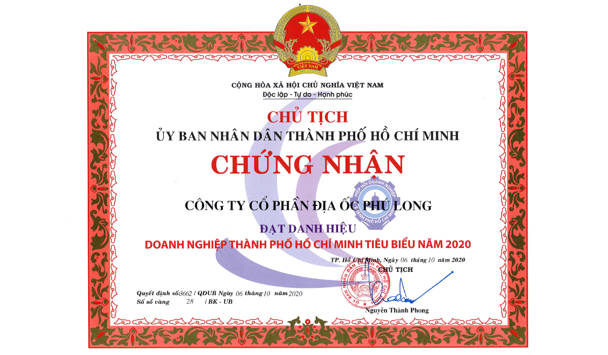 Doanh nghiệp thành phố Hồ Chí Minh tiêu biểu 2020